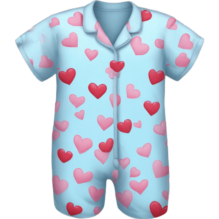 Pajamas with hearts on them  emoji