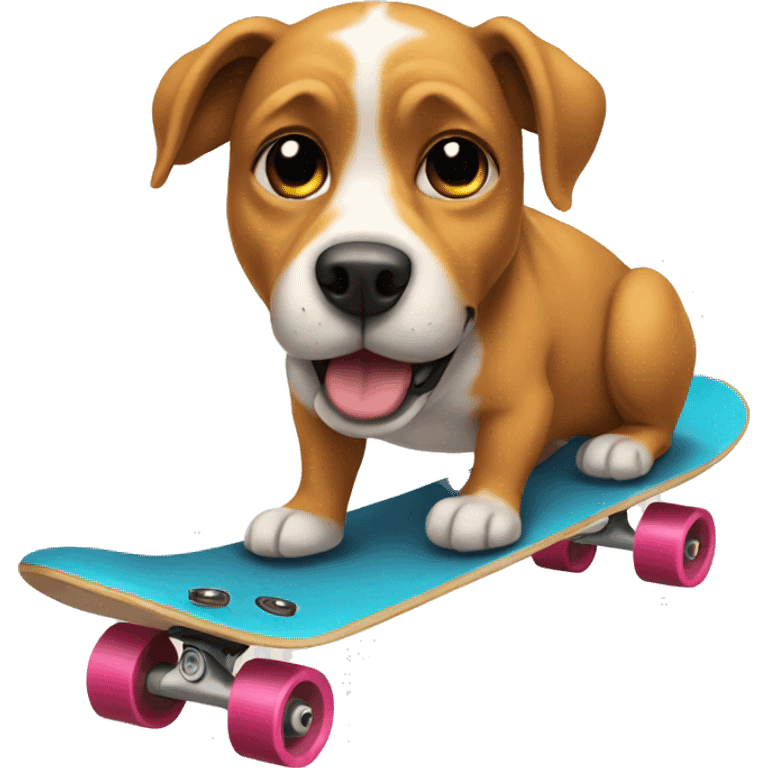 Dog on a skateboard  emoji