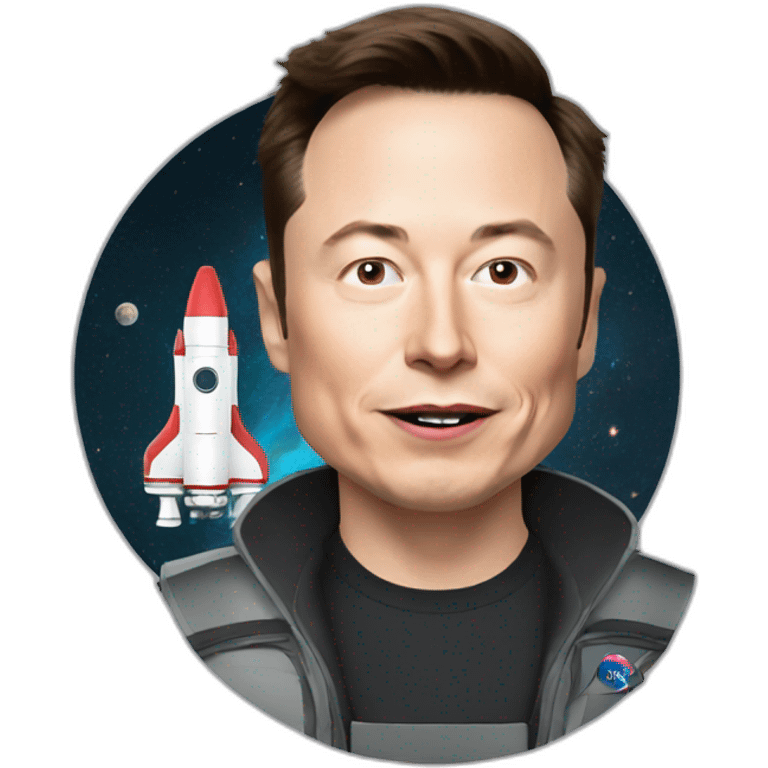 Elon Musk eat space rocket emoji