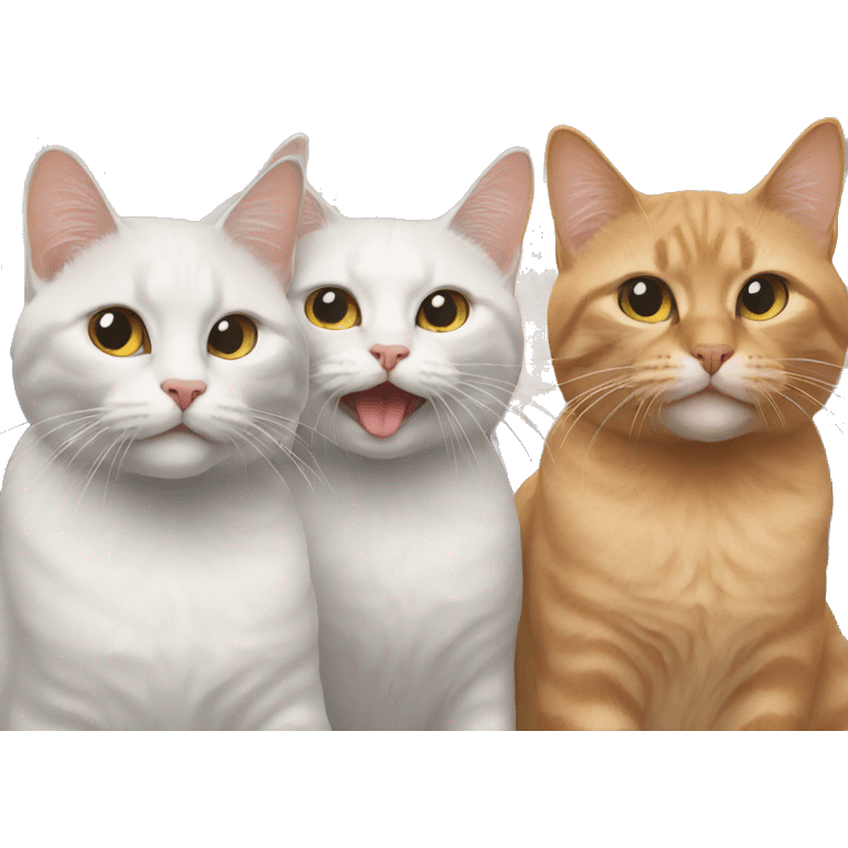 four cats looking really cool emoji