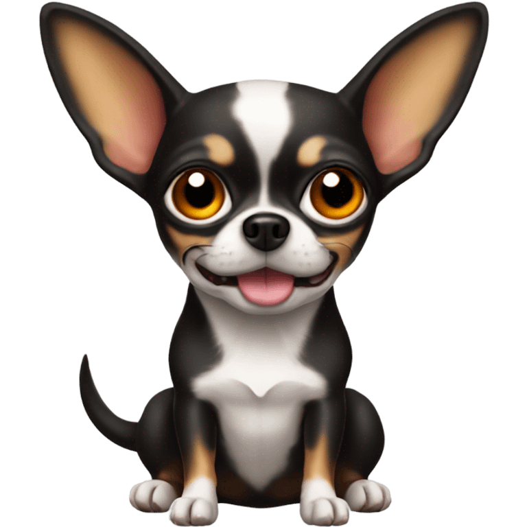 Chihuahua with devil horns emoji