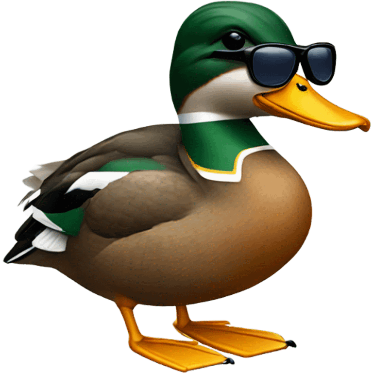 Mallard wearing sunglasses emoji