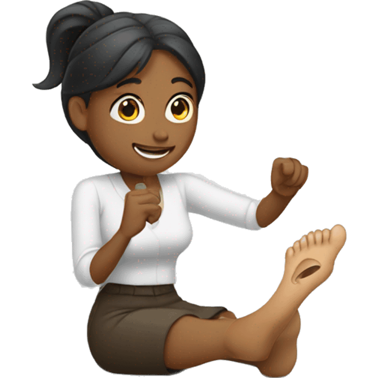 Lady tapping her foot emoji