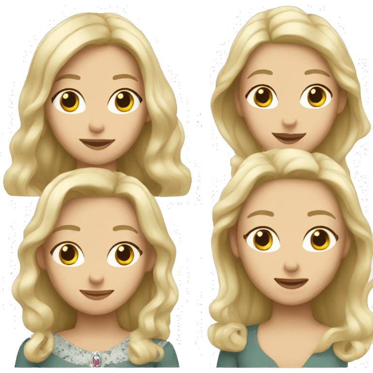 the queen is a girl with blonde hair emoji