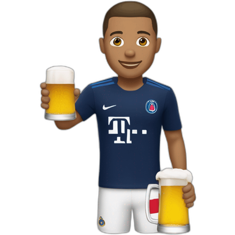 Mbappé qui boit de la bière emoji