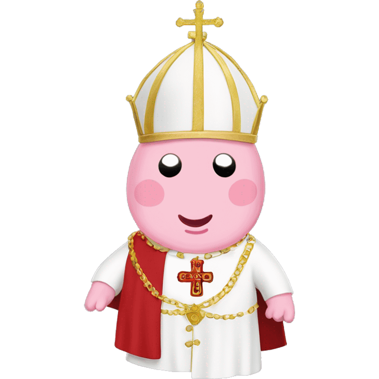 Peppa pig dressed as the pope peppa pig emoji