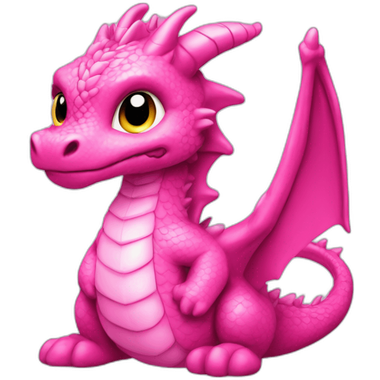 dragon cute glimmar pink emoji