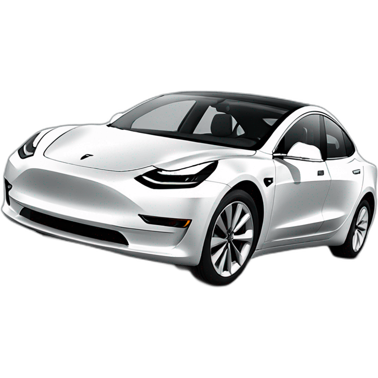 A Tesla model 3 emoji