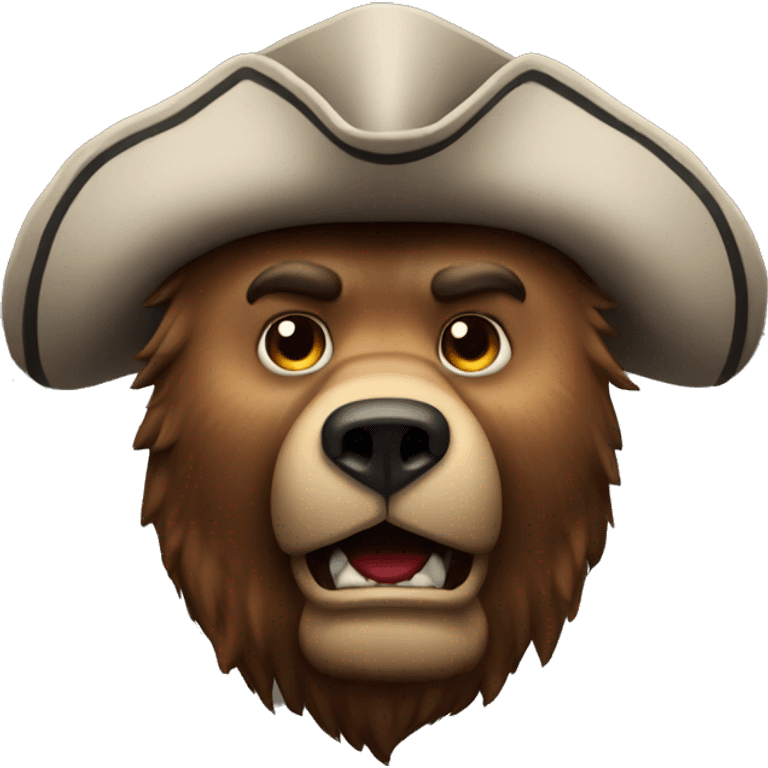 Grizzly bear pirate emoji