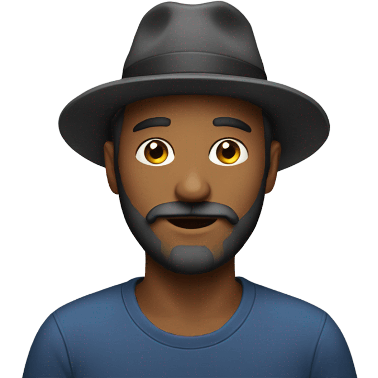 Father with beard and a hat emoji