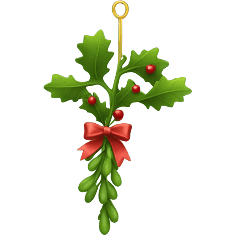 Mistletoe hanging emoji