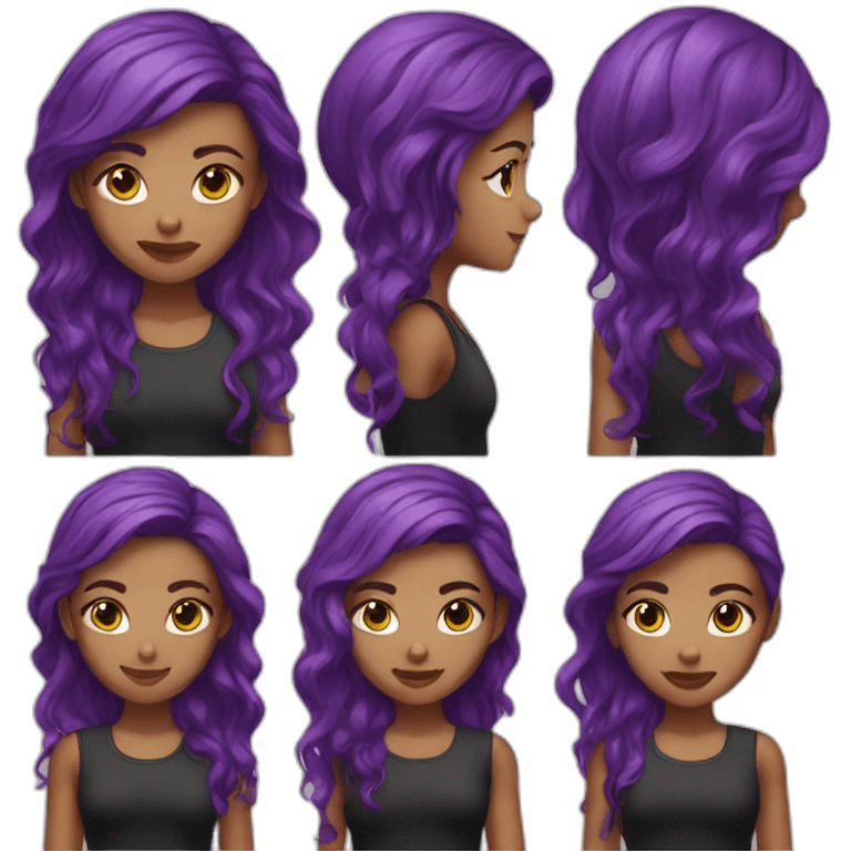 girl purple hair emoji