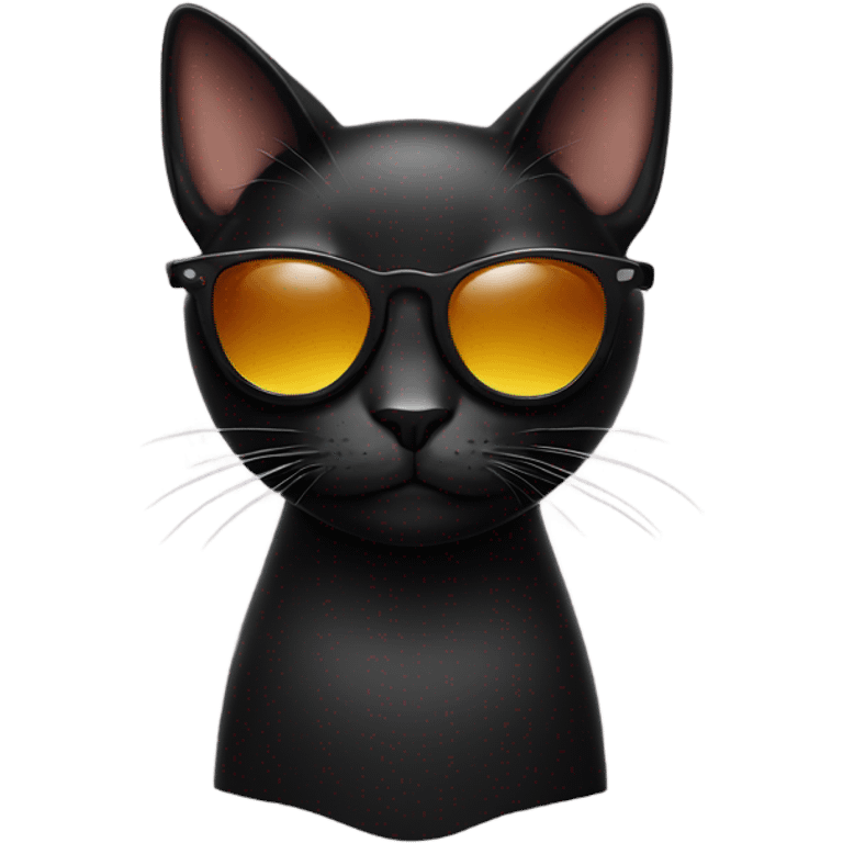 Black Cat with sunglasses emoji