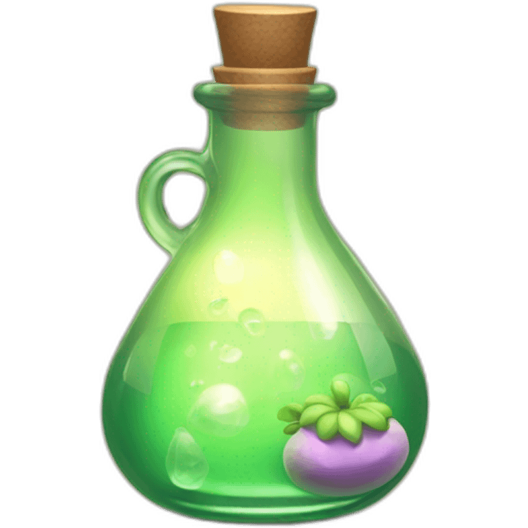 luck potion simple style 3d emoji