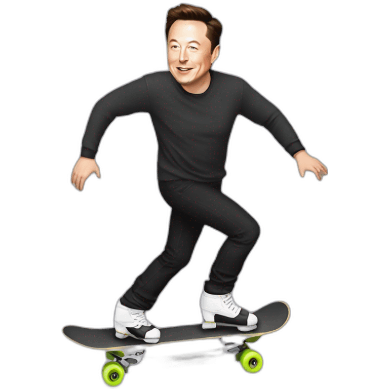 Elon musk skating emoji