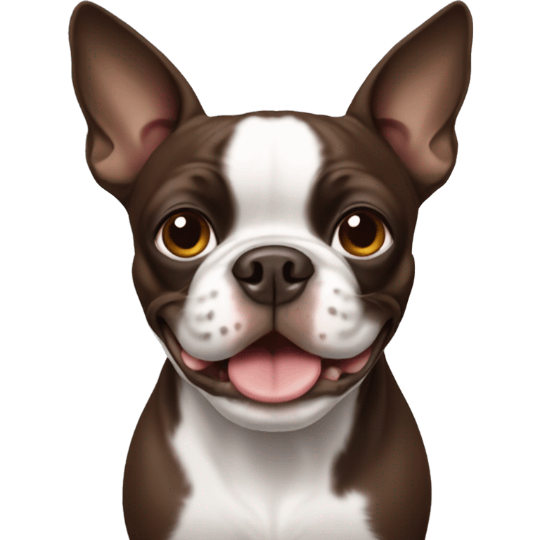 Brown Boston terrier emoji