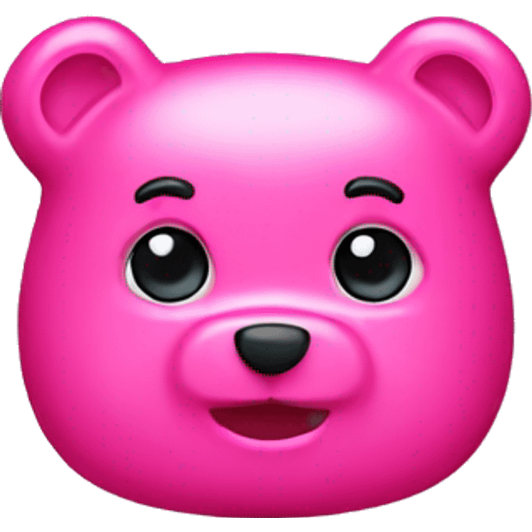 Pink gummy bear trendy emoji