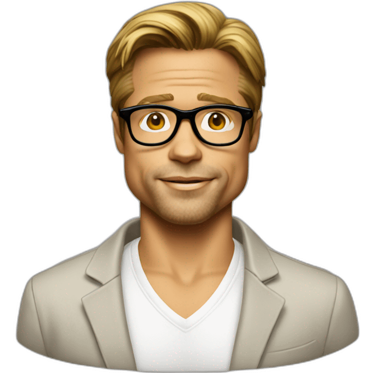 brad pitt in glasses emoji