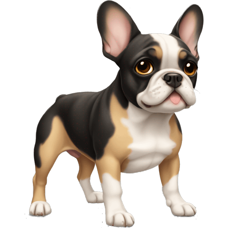 French bulldog black and tan  emoji