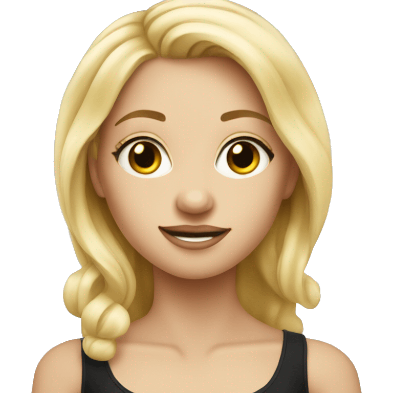 Blonde hair girl Ballett dancer emoji