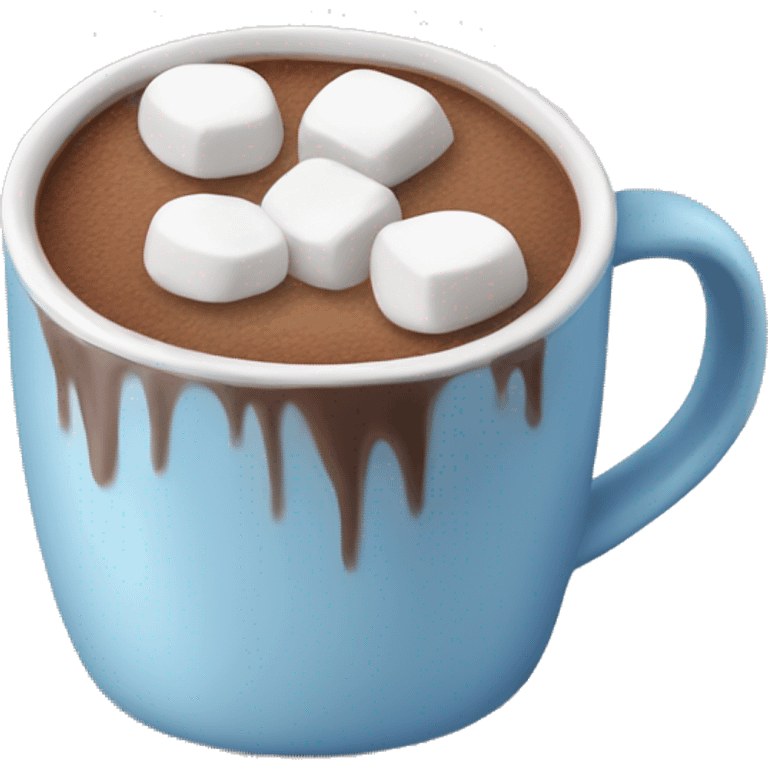 Winter hot coco with marshmallows  emoji