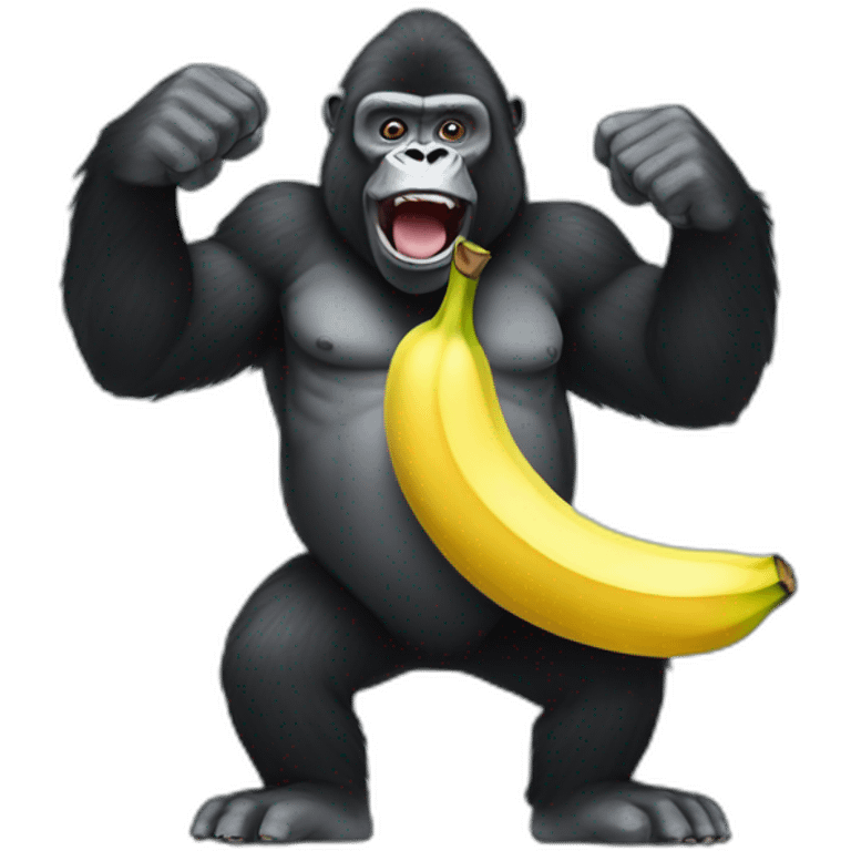 Gorilla and Banana emoji