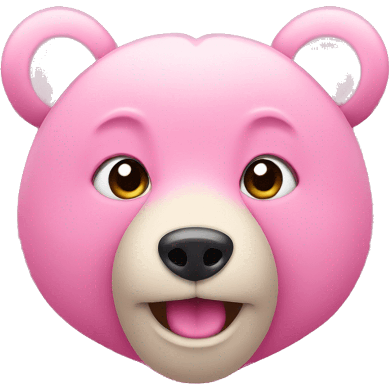 Bear with pink heart emoji