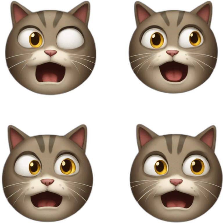 cat panic face only emoji