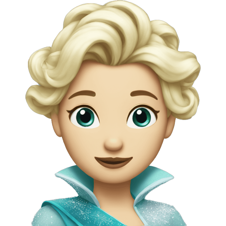 duck with hair like elsa from frozen emoji