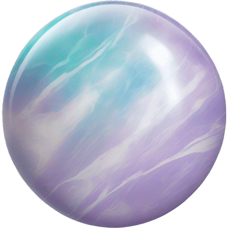 One big iridescent  marble  emoji