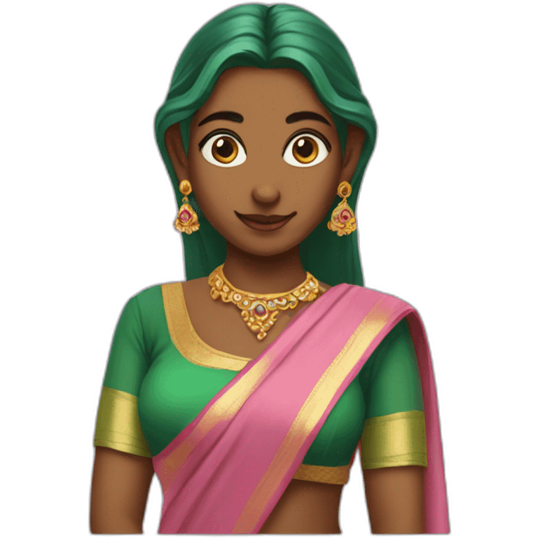 elf wearing a saree emoji