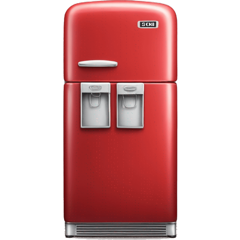 Realistic cherry red vintage fridge  emoji