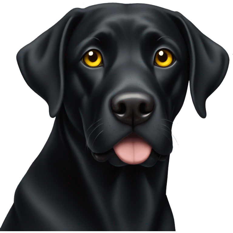 black lab with yellow eyes emoji