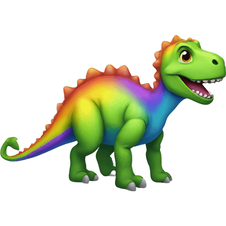 rainbow dinosaur emoji