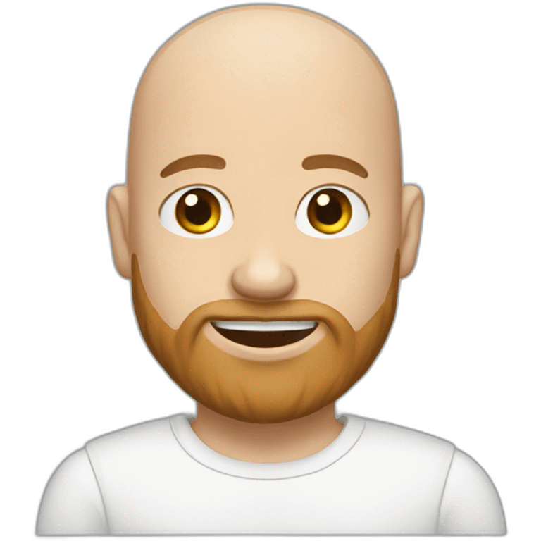 Bald white guy with brown beard emoji