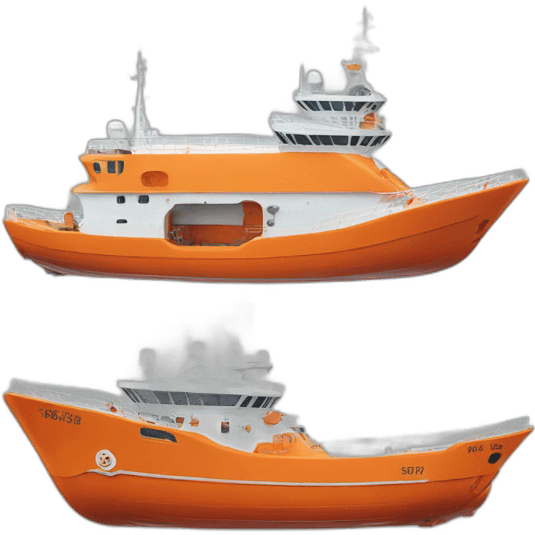 orange rescue ship emoji