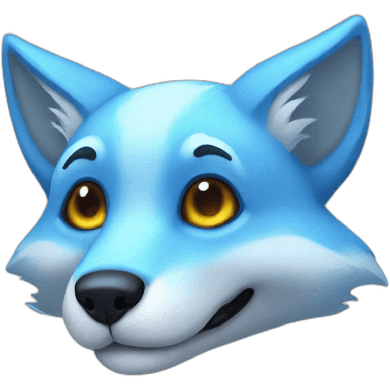 Blue ghost fox emoji