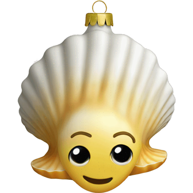 A seashell christmas ornament emoji