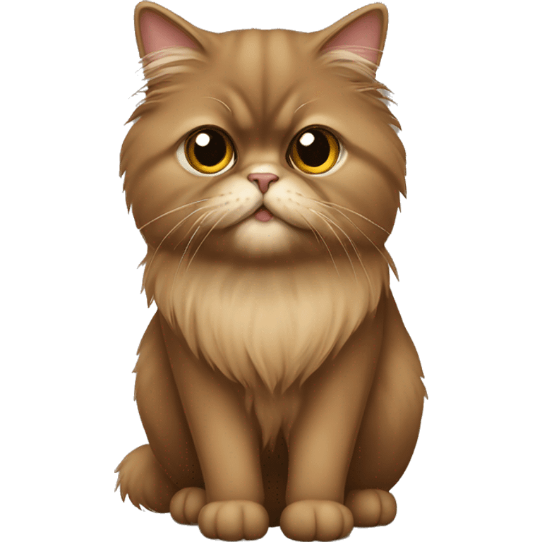 brown shirazi persian cat  emoji