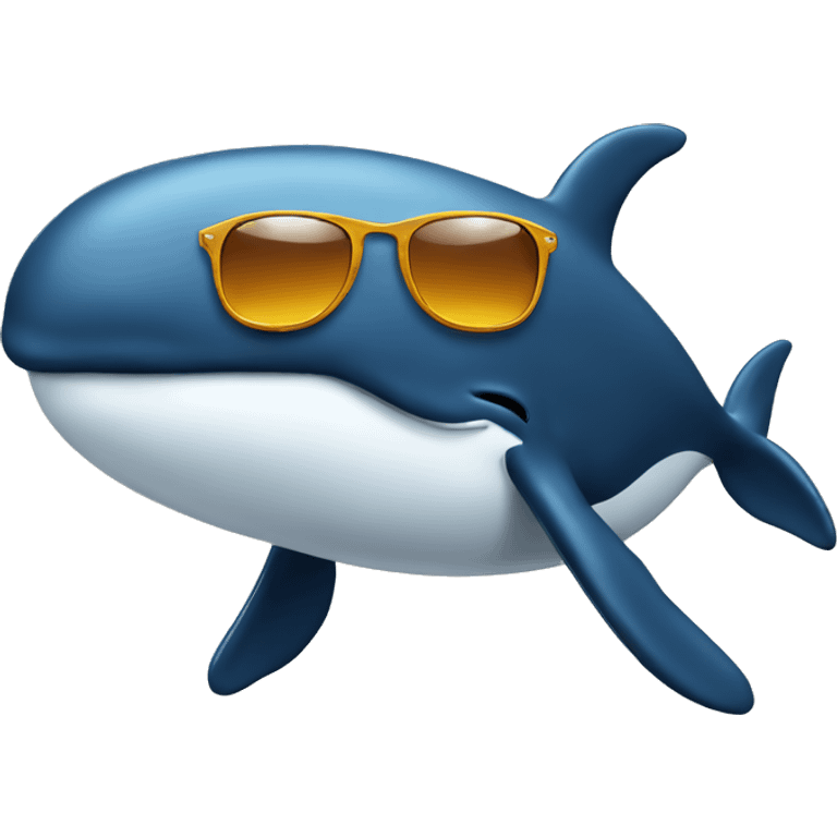 Sunglasses on a whale emoji