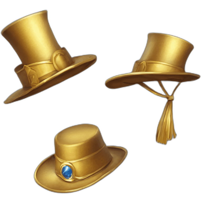 Chat portant une medaille et un chapeau de magicien emoji