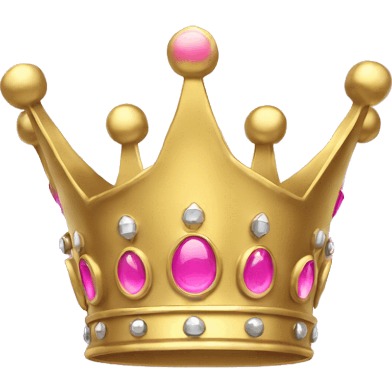 Gold crown with pink accents emoji