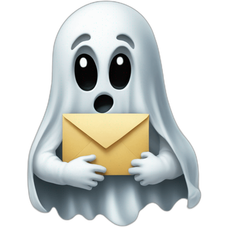 ghost with letter "b" in his chest emoji