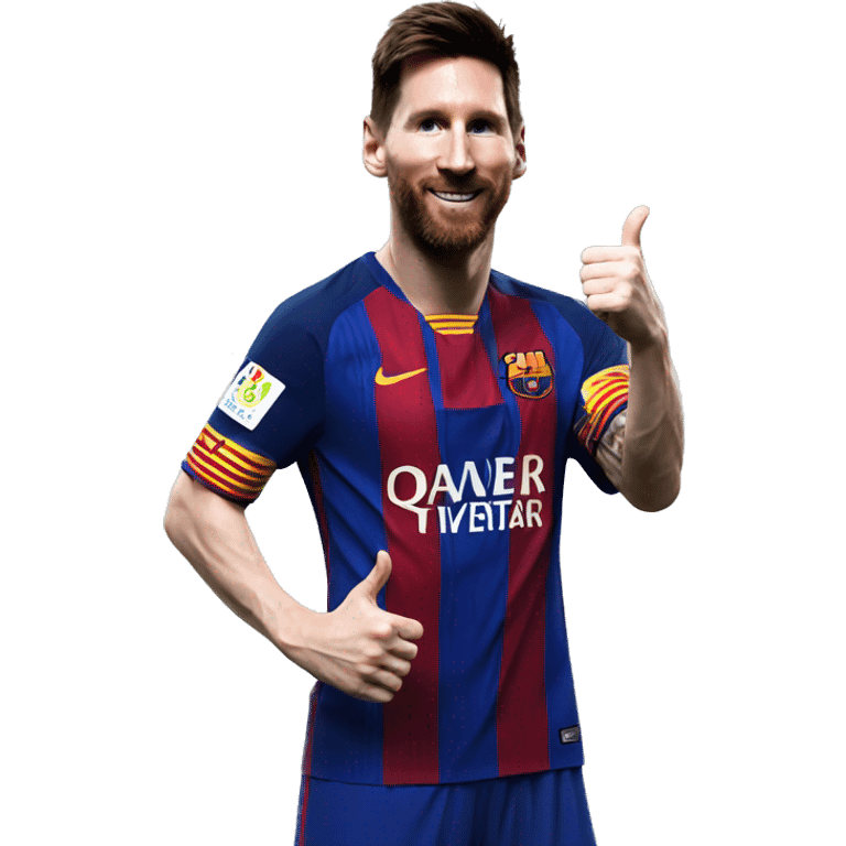 Messi thumbs up emoji