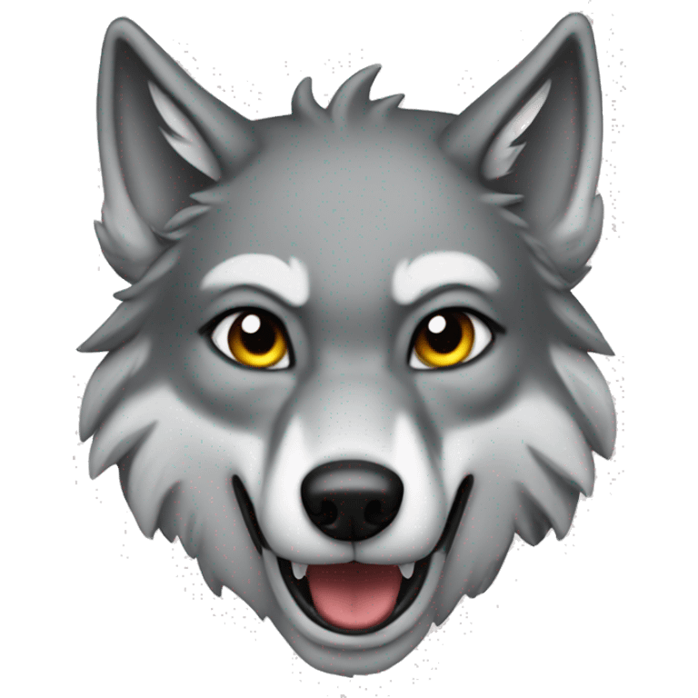 A silver fured wolf badges for YouTube emoji