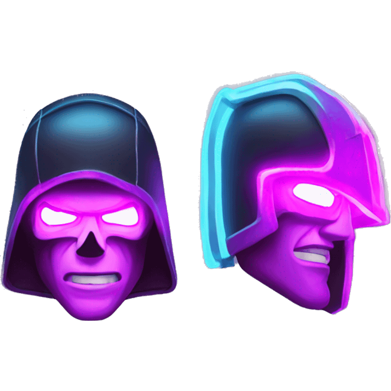 raider vs raider glowing neon emoji