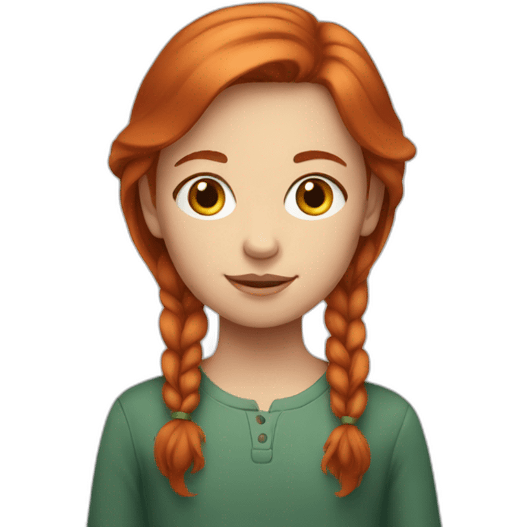 Red-haired girl with a child's face emoji