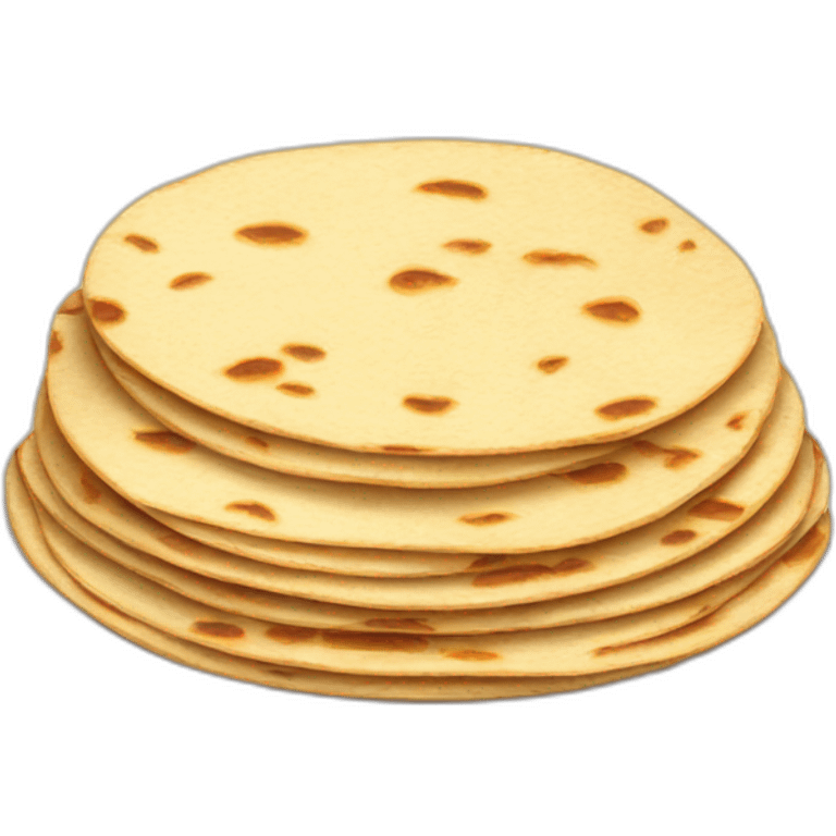 Small Stack of tortillas with some grill marks emoji