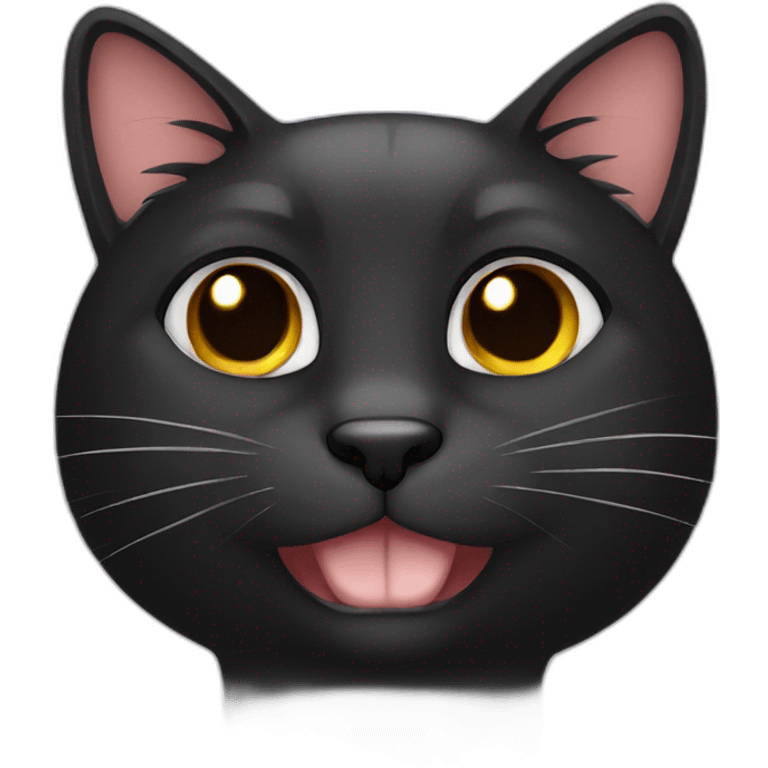 Black cute cat emoji