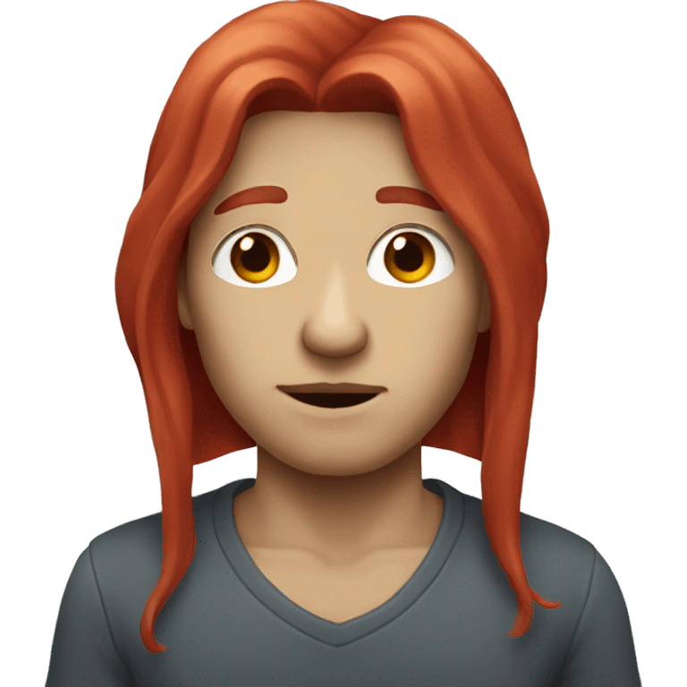 HUMAN WITH ELEPHANT Nose and red Long hair emoji